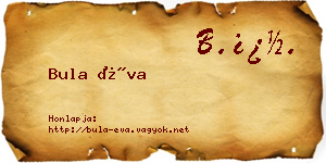Bula Éva névjegykártya