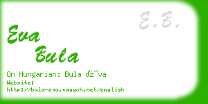 eva bula business card